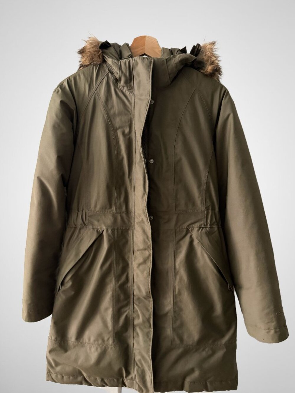 The North Face Women’s Arctic Parka Black Down Faux Fur Size S